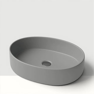 Cuba Banheiro Oval 55x42 Sobrepor - Cinza