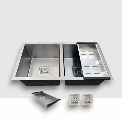 Cuba Aço Escovado Quadratta 78x43 - Dupla