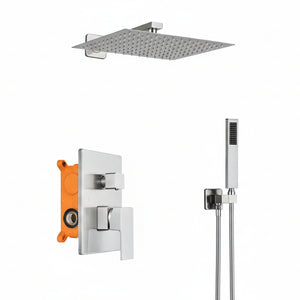 Kit Chuveiro Completo Aço Escovado