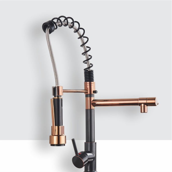 Torneira Cozinha Black & Rose Gold