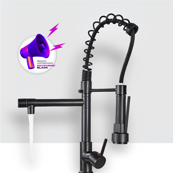 Torneira Cozinha Gourmet Black