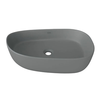 Cuba Banheiro Oval 52x40 Sobrepor - Cinza