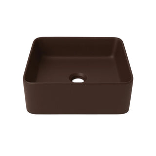 Cuba Banheiro Quadrada Slim 36x36 Sobrepor - Marrom Fosco