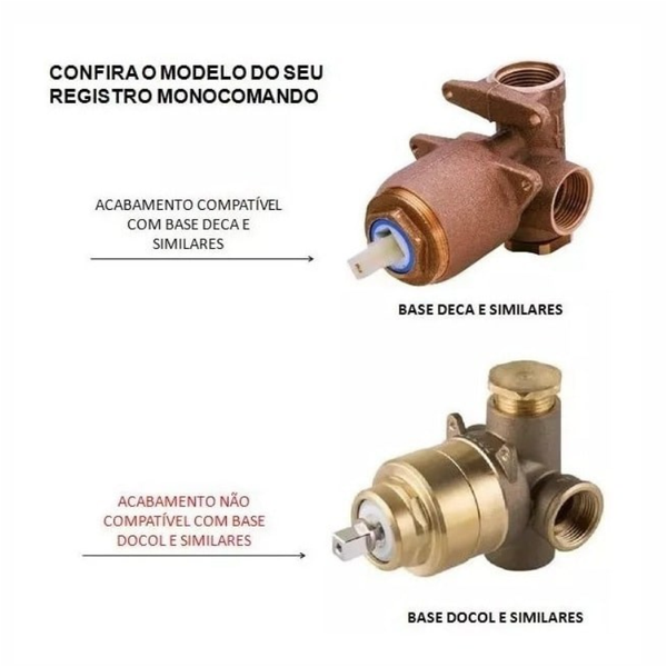 Acabamento Registro Monocomando - Black (Base Deca / Docol)