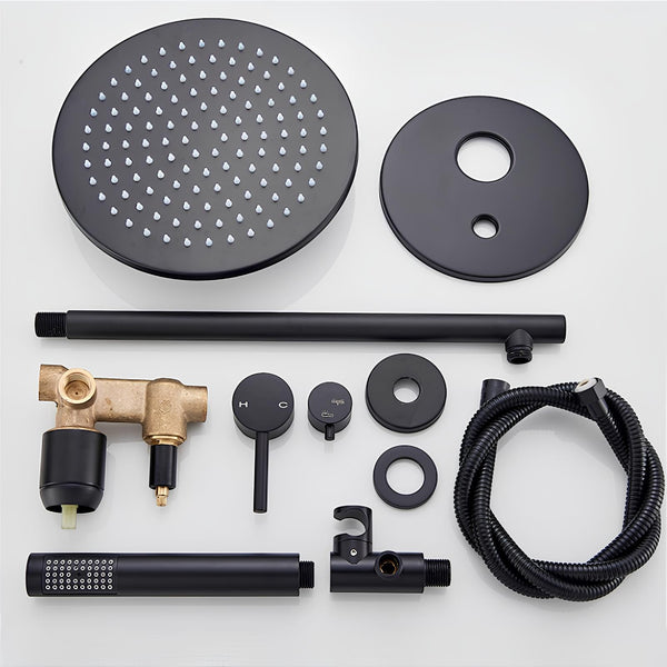 Kit Chuveiro Redondo Black Premium