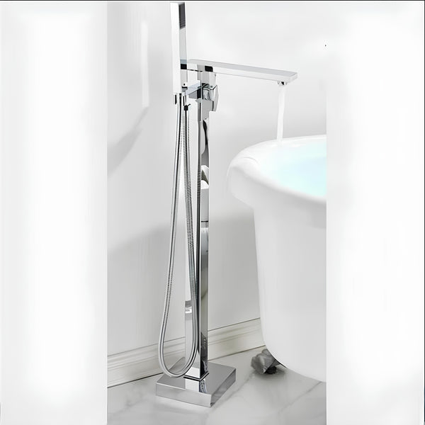 Torneira Banheiro Piso c/ Ducha Quadratta
